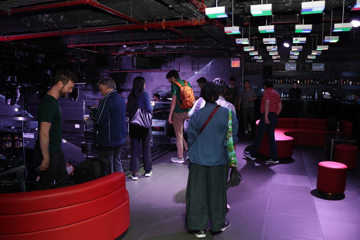 Venue floor under purple lighting
