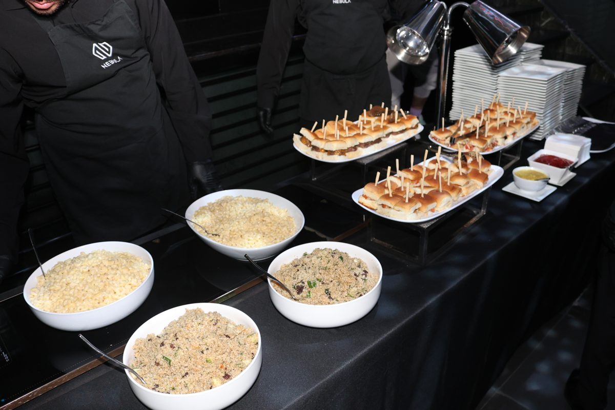 Food laid out for attendees