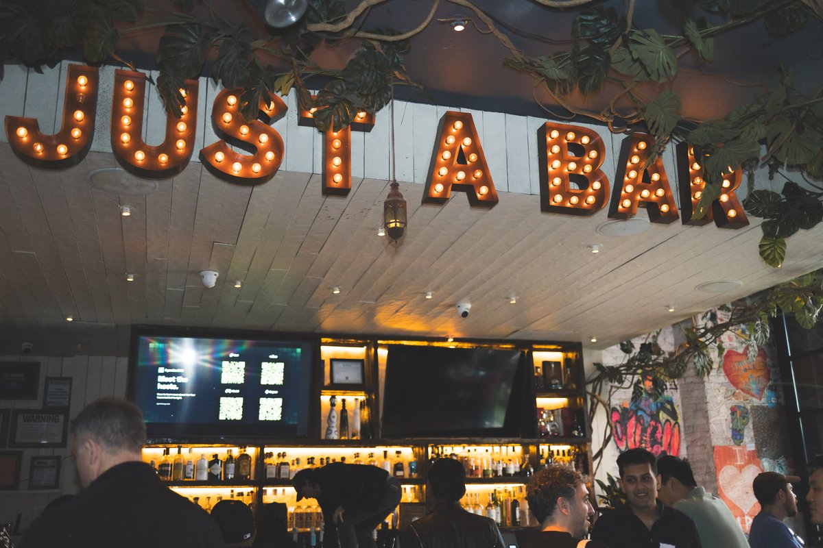 Just A Bar venue sign