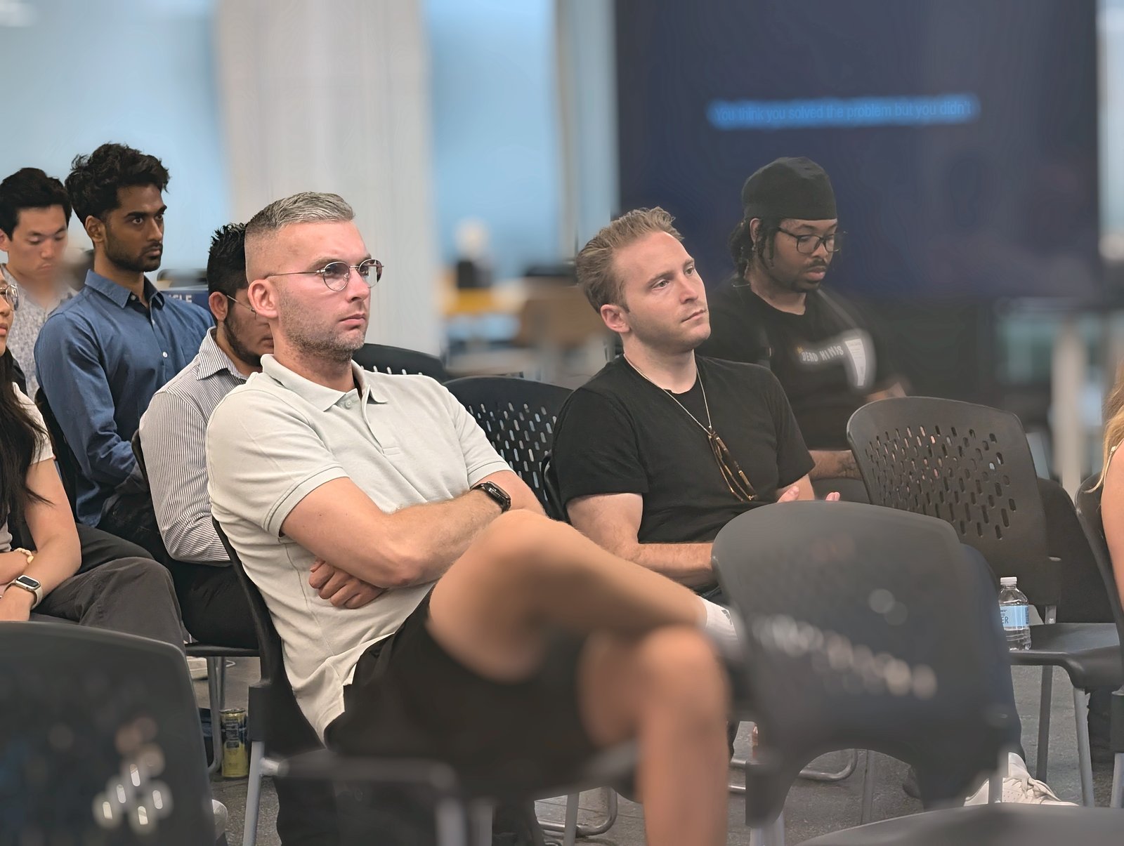 Attendees mid-discussion